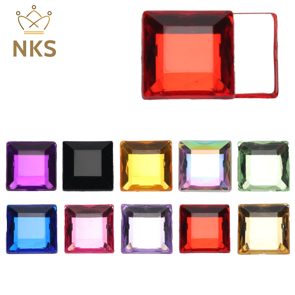 NKS 10mm 12mm Faceted Square C – обзор и цена Hotfix Rhinestone Sheet