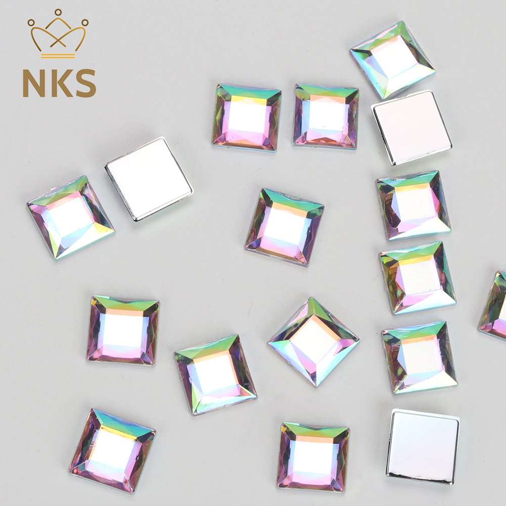 NKS 10mm 12mm Faceted Square C – обзор и цена Hotfix Rhinestone Sheet