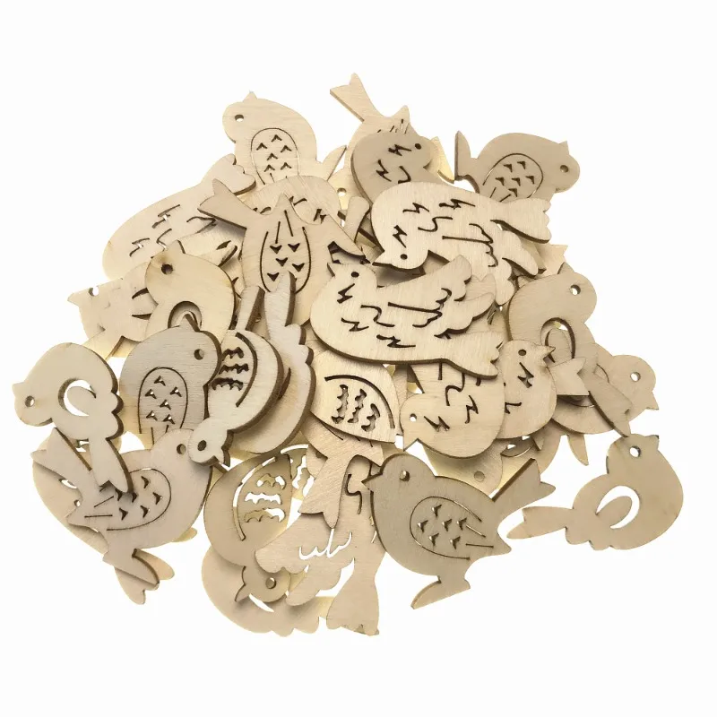 50pcs Wooden Bird Pattern DIY  – обзор и цена Embellishments For Scrapbooking