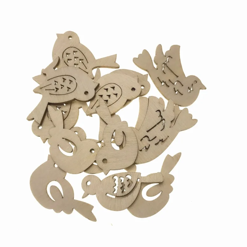 50pcs Wooden Bird Pattern DIY  – обзор и цена Embellishments For Scrapbooking