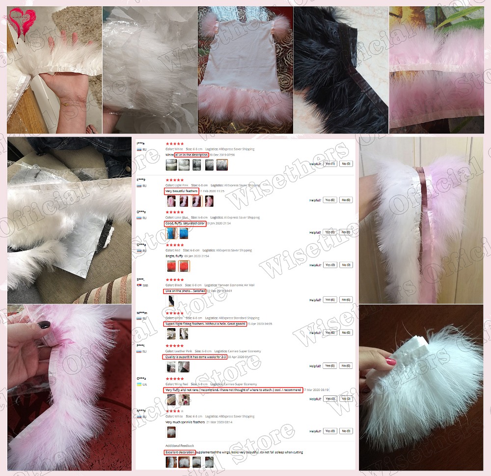 1 Meter Fancy Soft Fluffy Dyed – обзор и цена Feather Trim Marabou