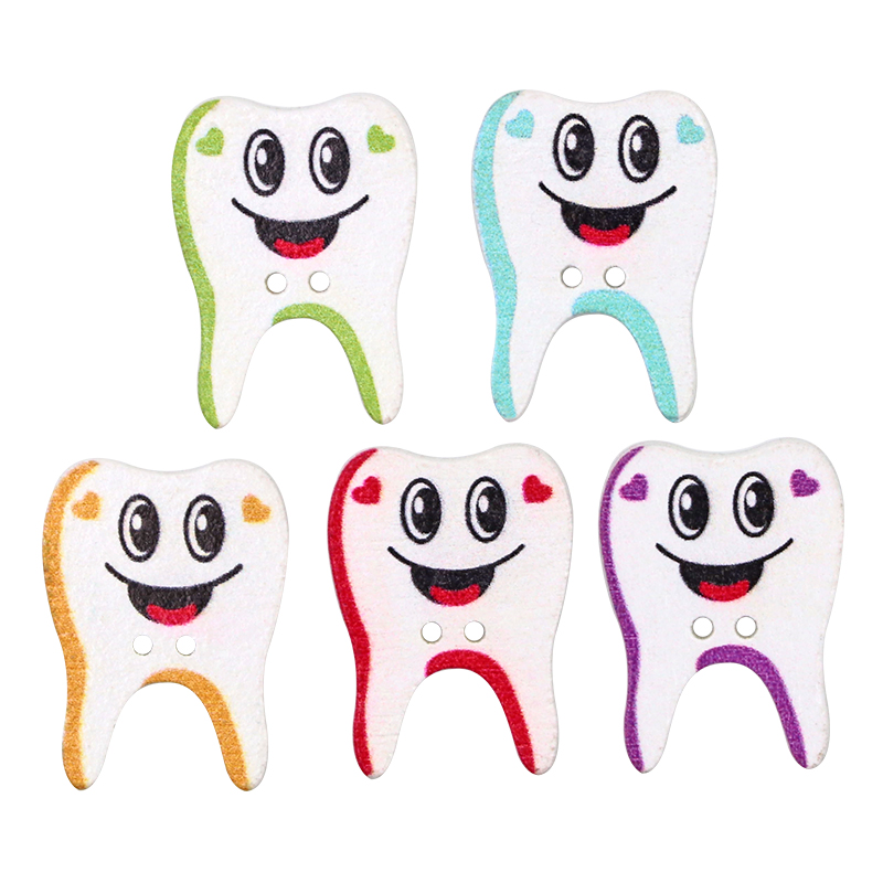 50/100pcs Wooden Button Tooth  – обзор и цена Embellishments For Scrapbooking
