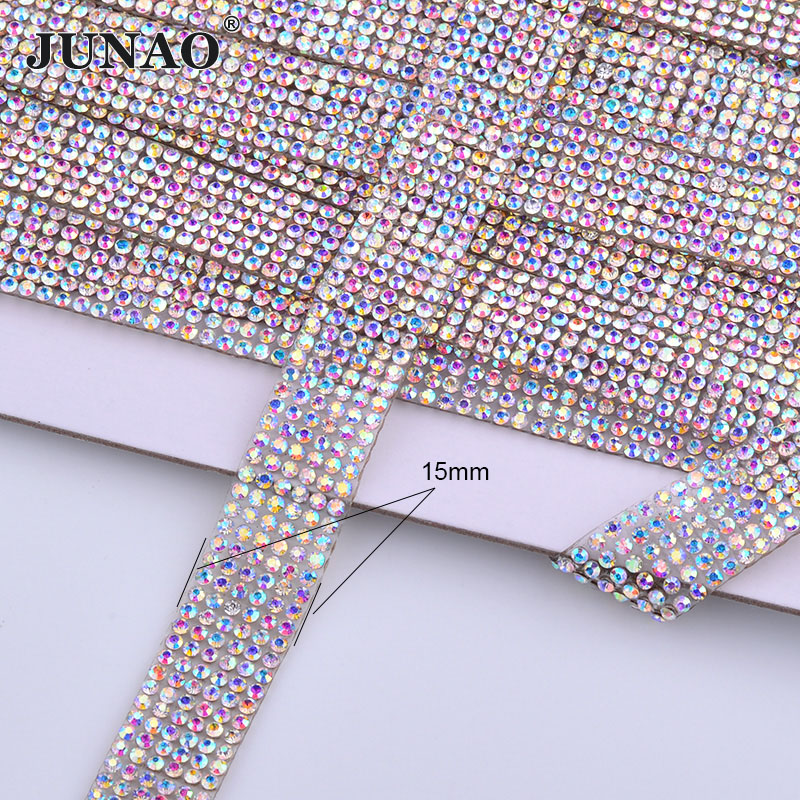 JUNAO 5Yard Crystal AB Rhinest – обзор и цена Crystal Mesh Fabric
