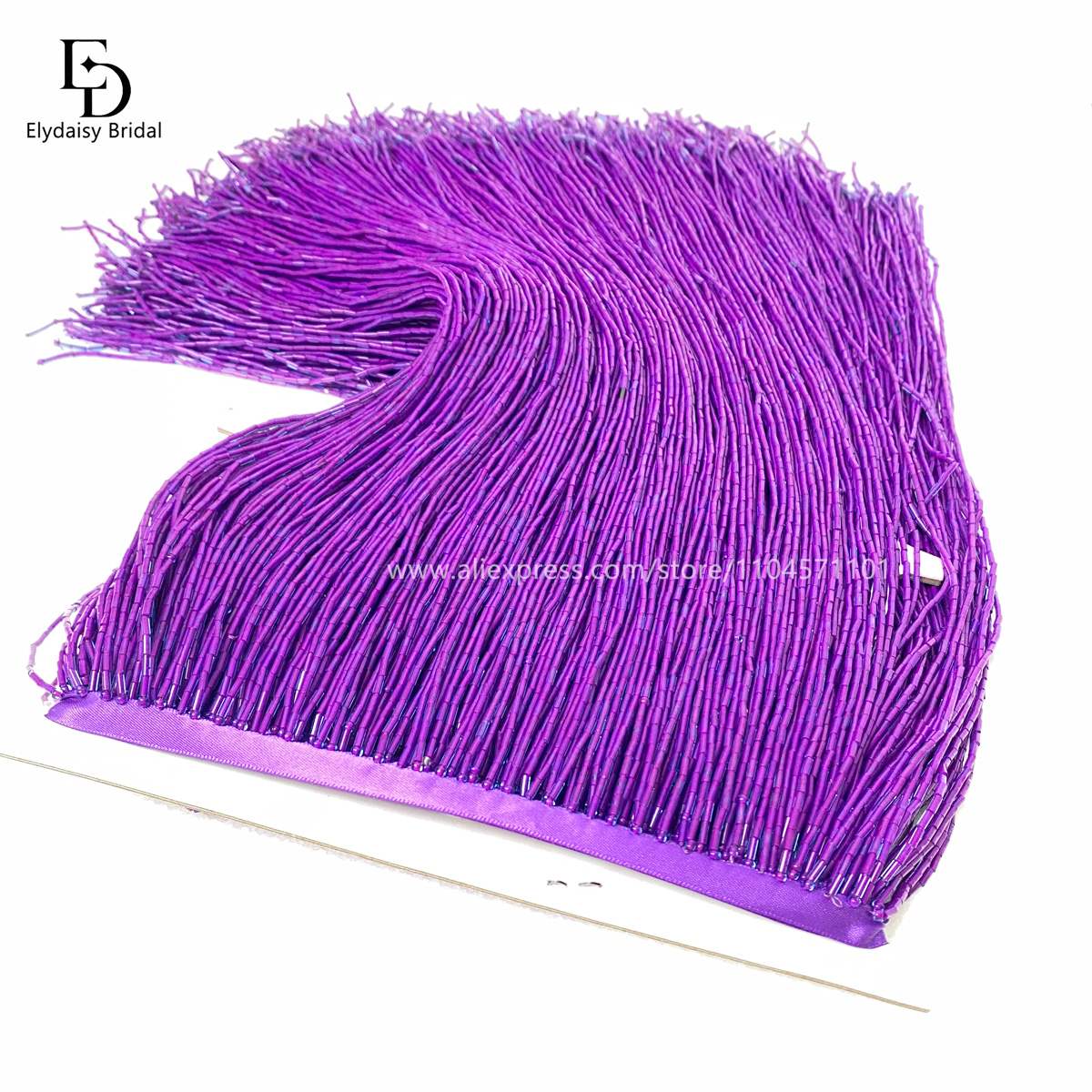 30CM Long Purple Green Black B – обзор и цена Beaded Trim Fringe