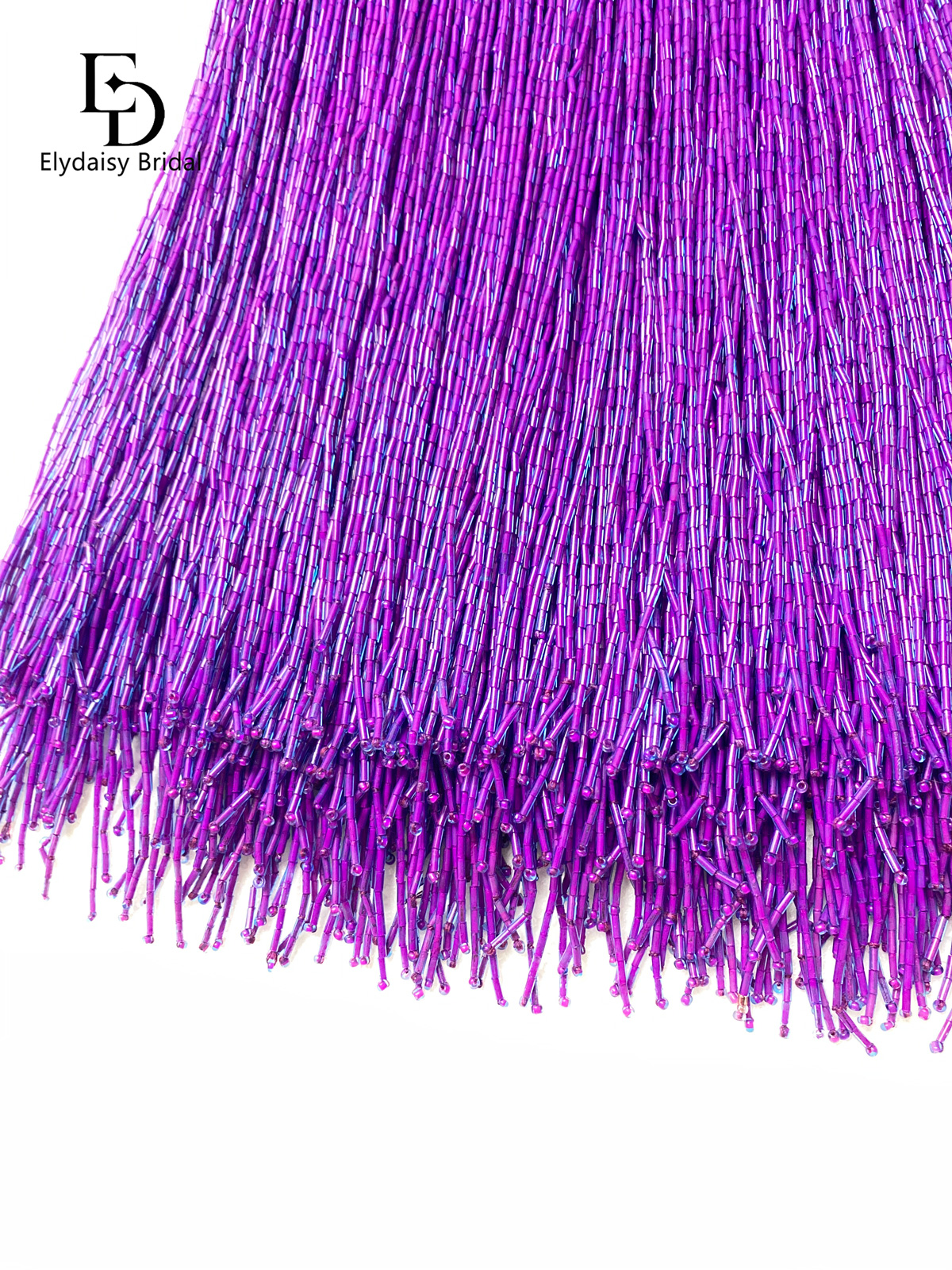 30CM Long Purple Green Black B – обзор и цена Beaded Trim Fringe