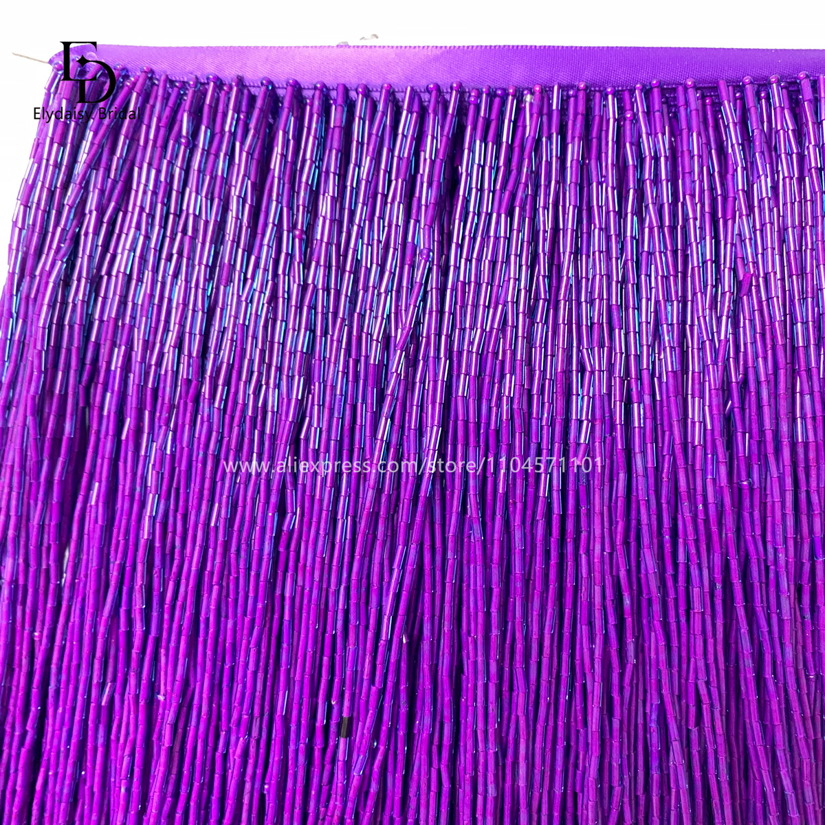 30CM Long Purple Green Black B – обзор и цена Beaded Trim Fringe