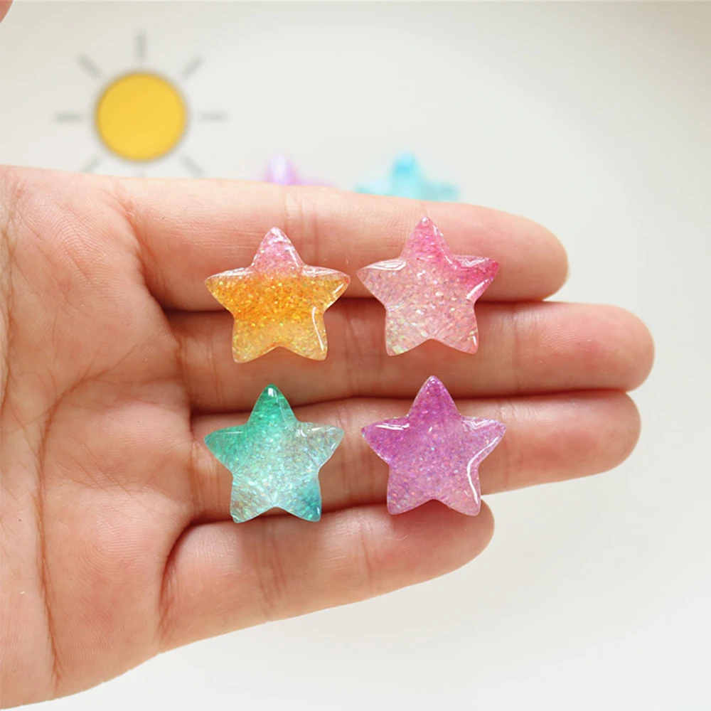 10PCS Gradient Star Series Res – обзор и цена Christmas Craft Embellishment