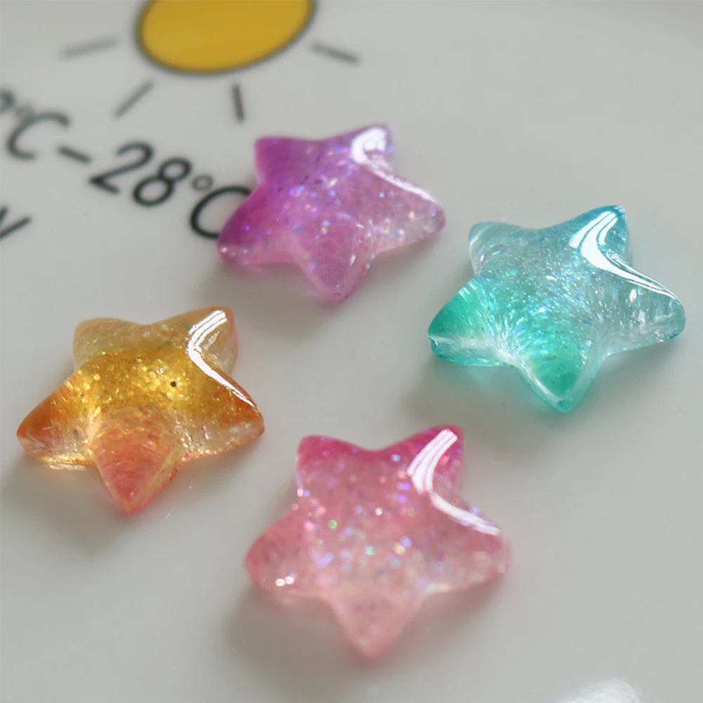 10PCS Gradient Star Series Res – обзор и цена Christmas Craft Embellishment
