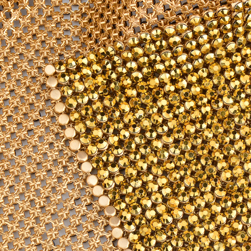 JUNAO 45*120cm Black Gold Crys – обзор и цена Crystal Mesh Fabric