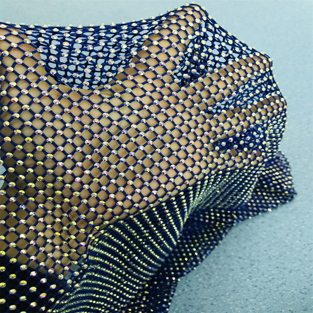 Chunky Glitter Blue Yellow Gla – обзор и цена Crystal Mesh Fabric