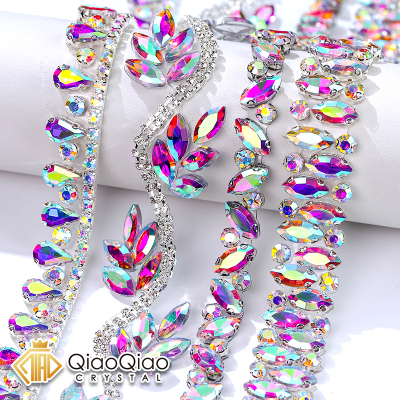QIAO Rhinestone Trim Crystal A – обзор и цена Crystal Mesh Fabric