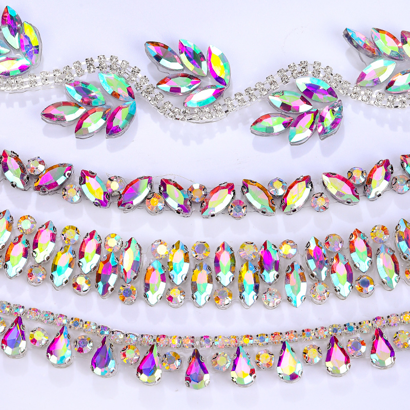 QIAO Rhinestone Trim Crystal A – обзор и цена Crystal Mesh Fabric