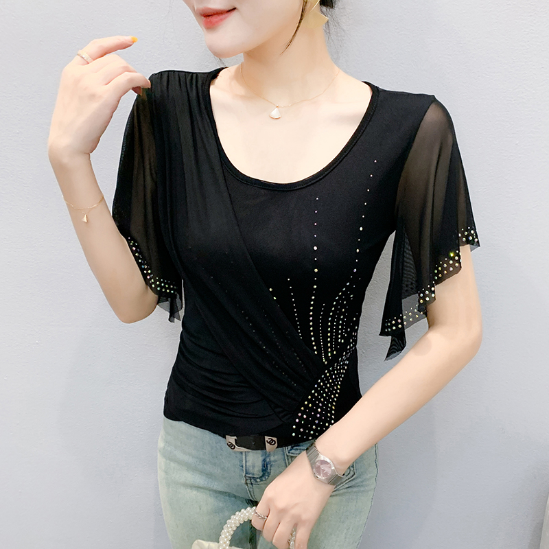 2025 Summer Women's Mesh Top:  – обзор и цена Beaded Trim Fringe