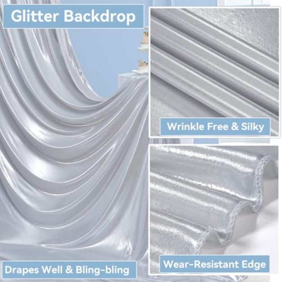 Parties and weddings: silver s – обзор и цена Sequin Fabric Panel