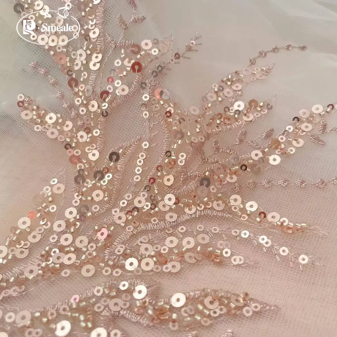 5Pair-2Pair.Rose Gold Sequin T – обзор и цена Applique Patch Flower