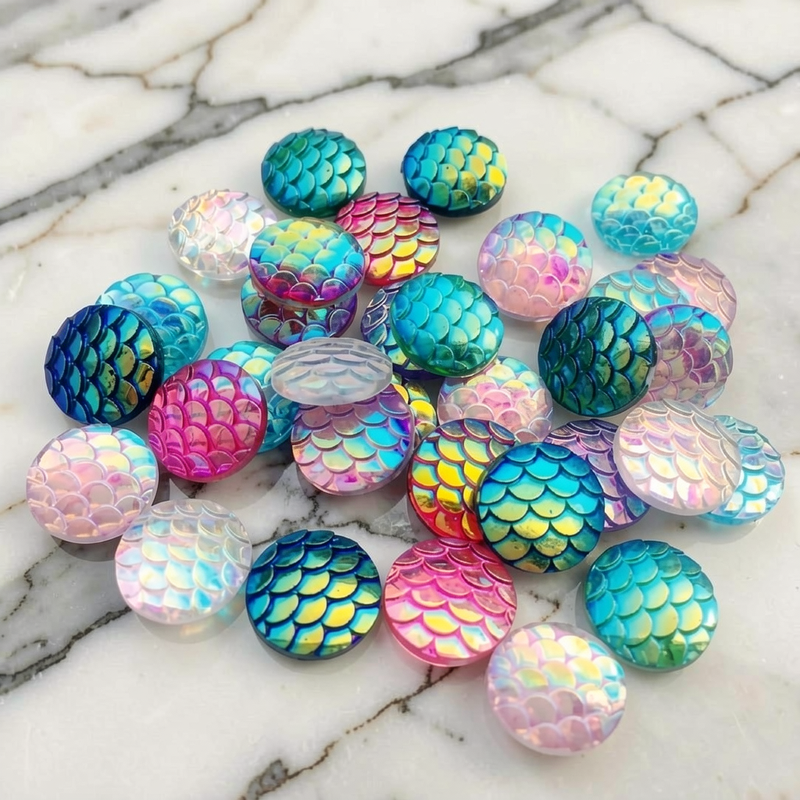 80pcs 12mm Mermaid Fish Scale  – обзор и цена Embellishment Glue Craft