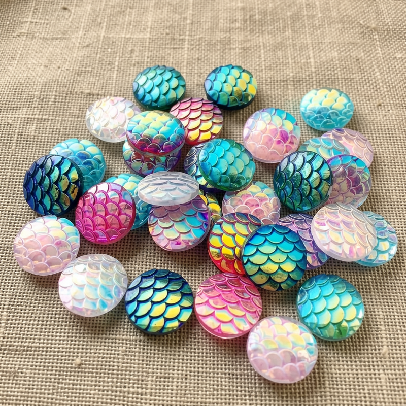 80pcs 12mm Mermaid Fish Scale  – обзор и цена Embellishment Glue Craft