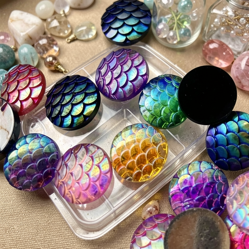 80pcs 12mm Mermaid Fish Scale  – обзор и цена Embellishment Glue Craft