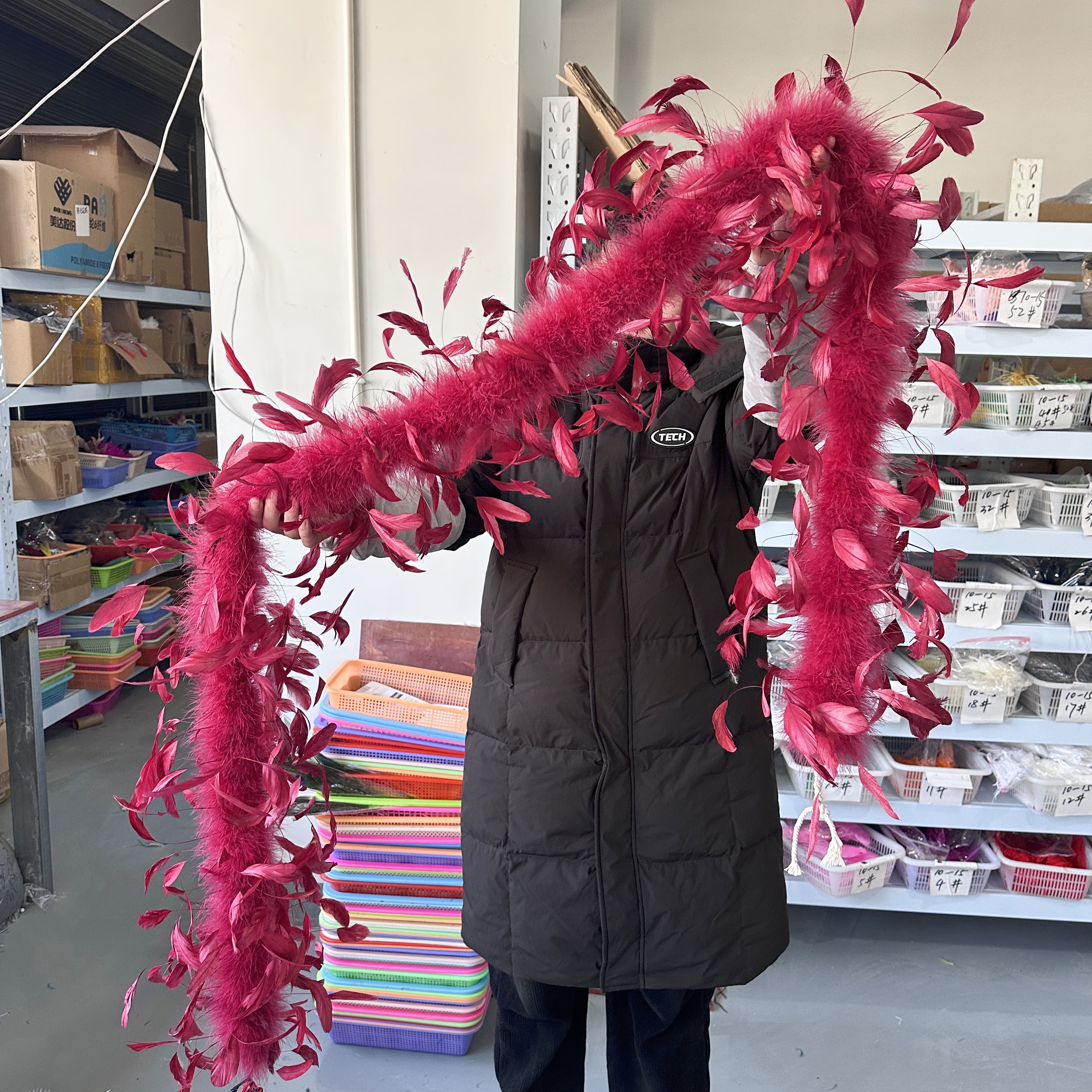 2Meter Burgundy Turkey Marabou – обзор и цена Feather Trim Marabou