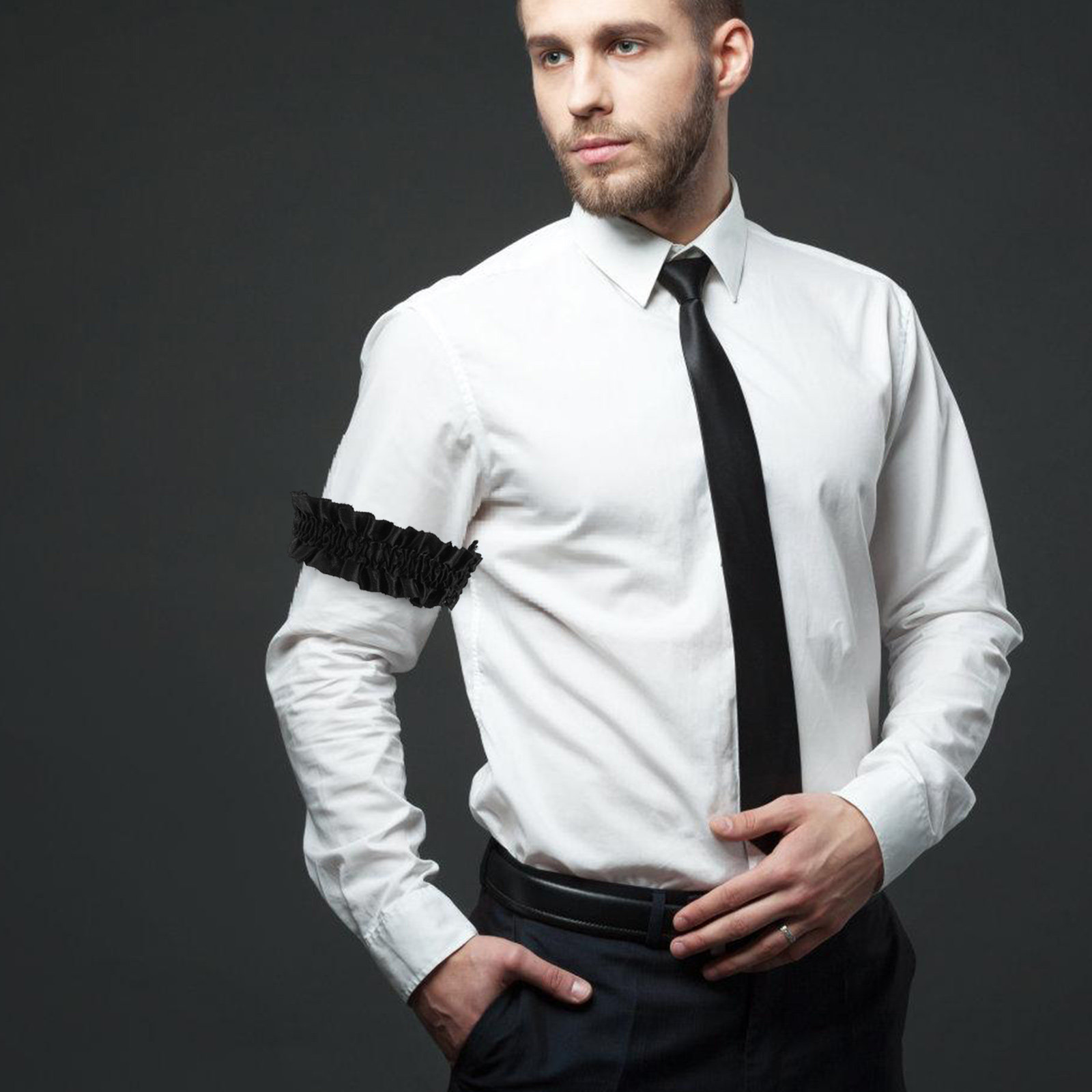 3Pairs Men's Satin Sleeve Gart – обзор и цена Elastic Lace Trim
