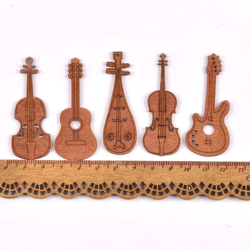 20Pcs/set Wood Handicraft guit – обзор и цена Embellishments For Scrapbooking