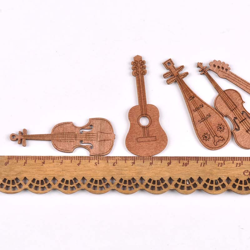 20Pcs/set Wood Handicraft guit – обзор и цена Embellishments For Scrapbooking