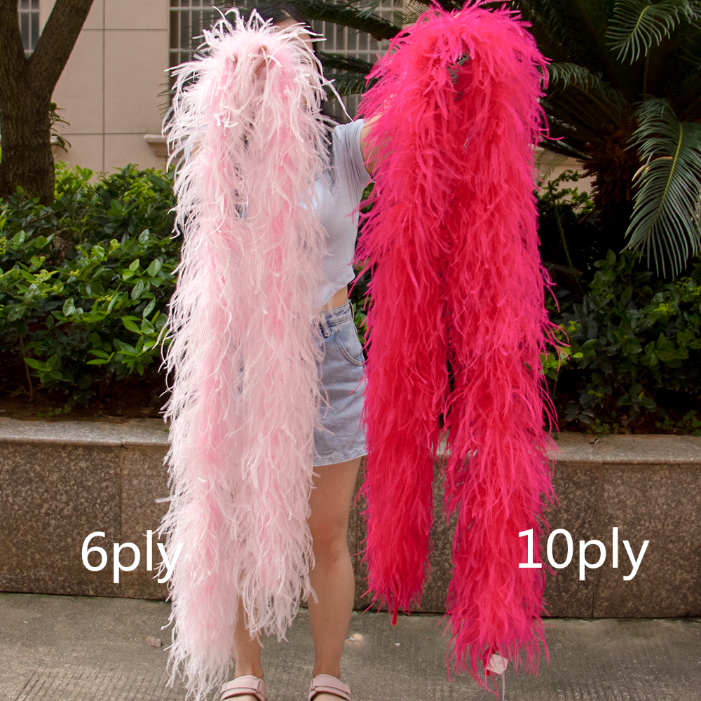Natural Ostrich feather boa 1  – обзор и цена Feather Trim Marabou