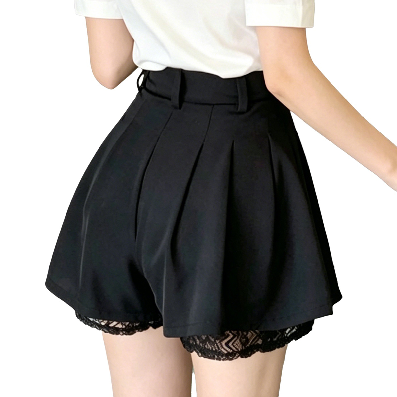 Women High Waist Tailored Trou – обзор и цена Elastic Lace Trim
