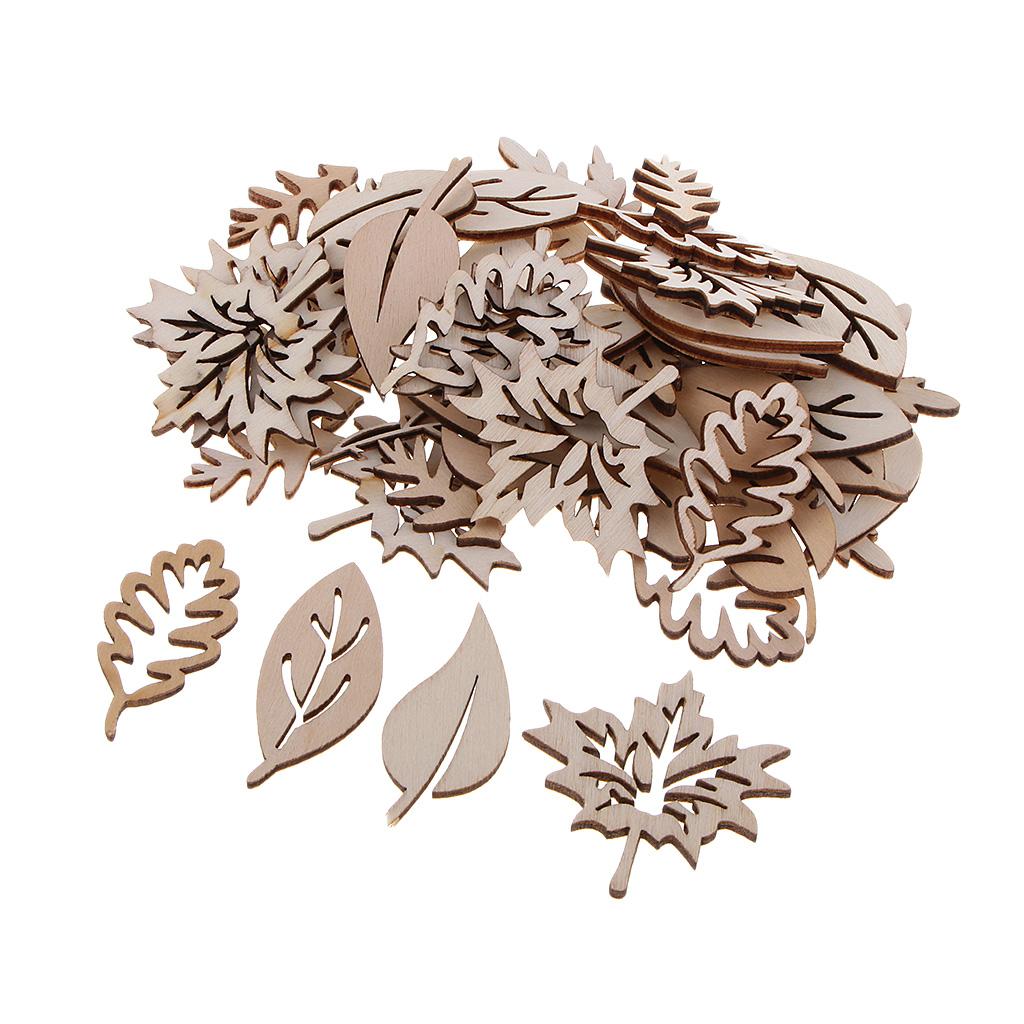 50 Pieces Wooden Leaves Embell – обзор и цена Christmas Craft Embellishment