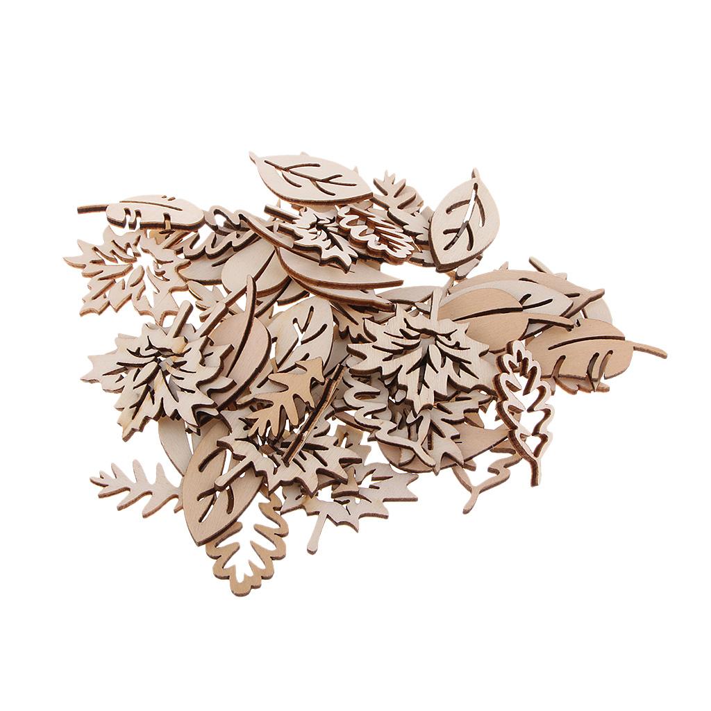 50 Pieces Wooden Leaves Embell – обзор и цена Christmas Craft Embellishment