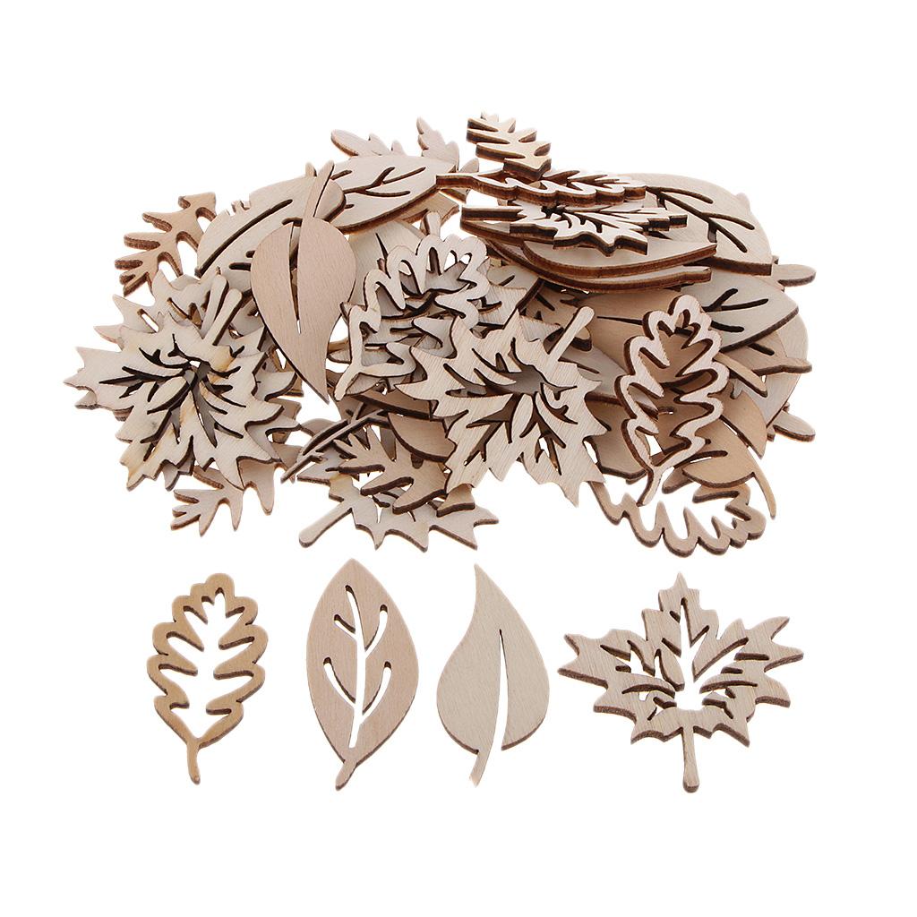 50 Pieces Wooden Leaves Embell – обзор и цена Christmas Craft Embellishment