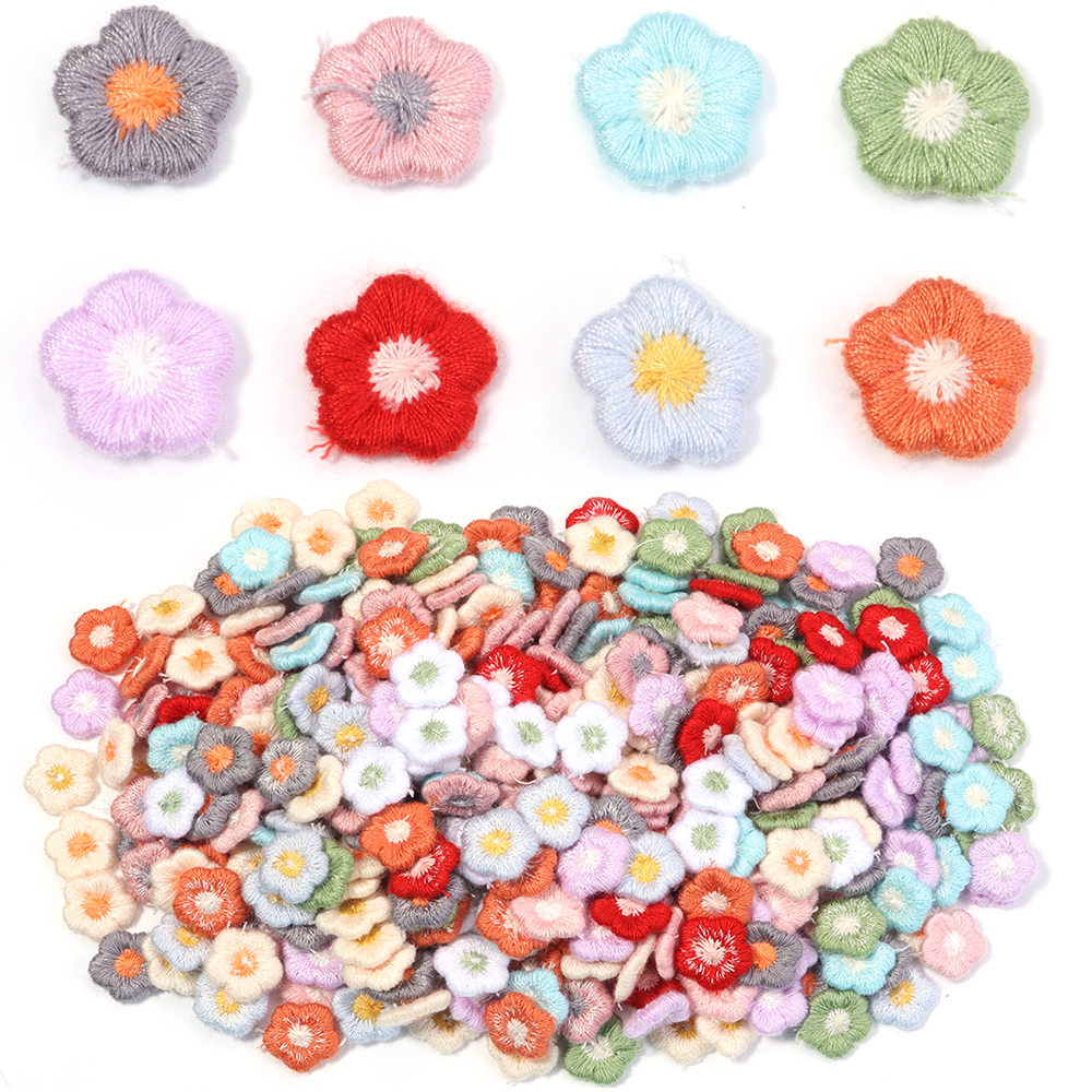 50pcs/lot Mini Plum Blossom Fl – обзор и цена Applique Patch Flower