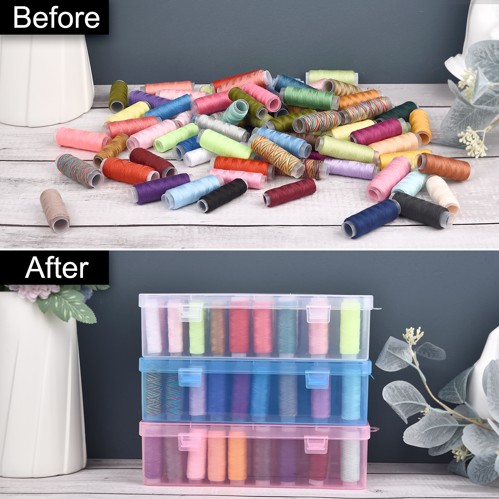 New Sewing Thread Box 42 Piece – обзор и цена Craft Embellishment Storage