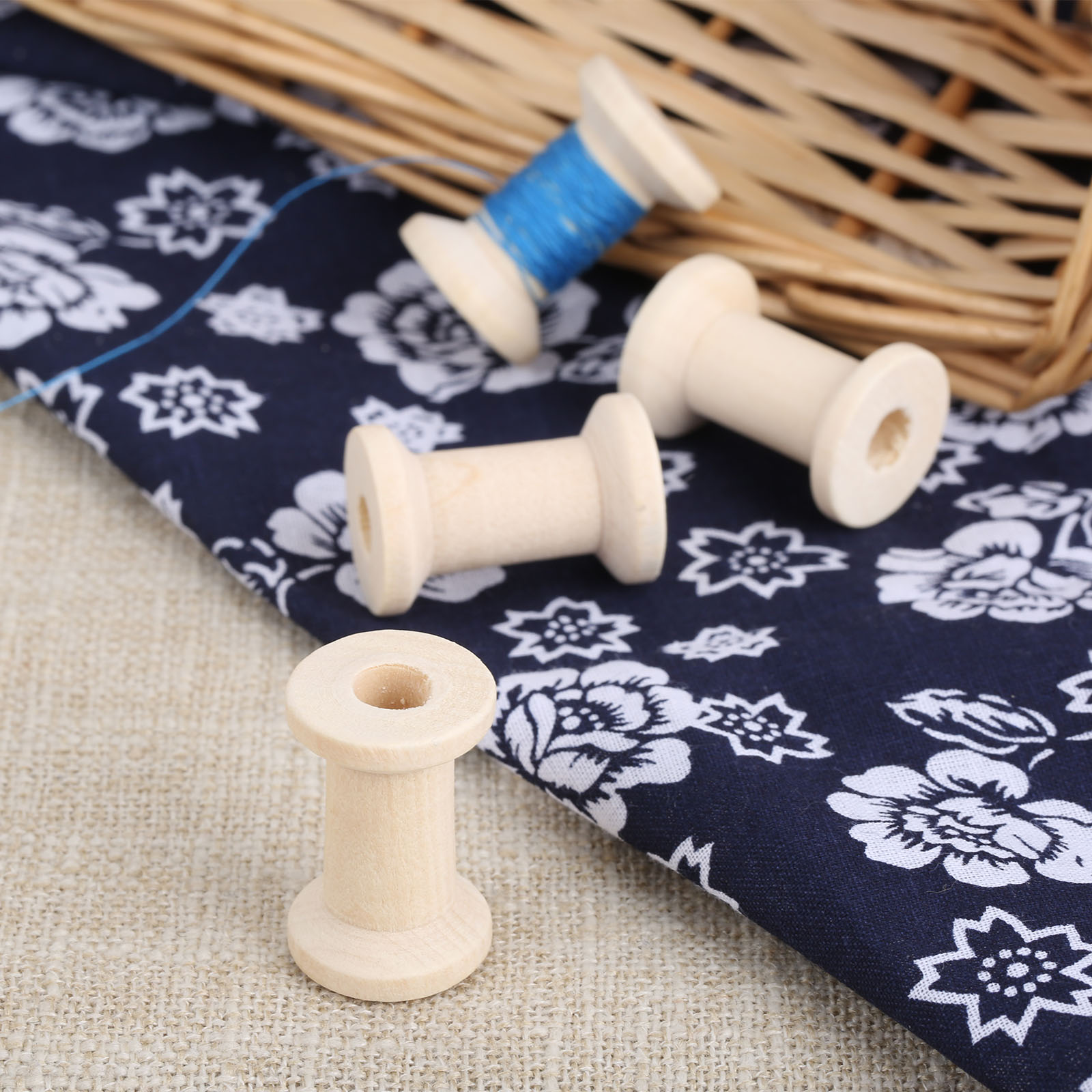 10Pcs Sewing Wooden Bobbins Sp – обзор и цена Organza Ribbon Spool