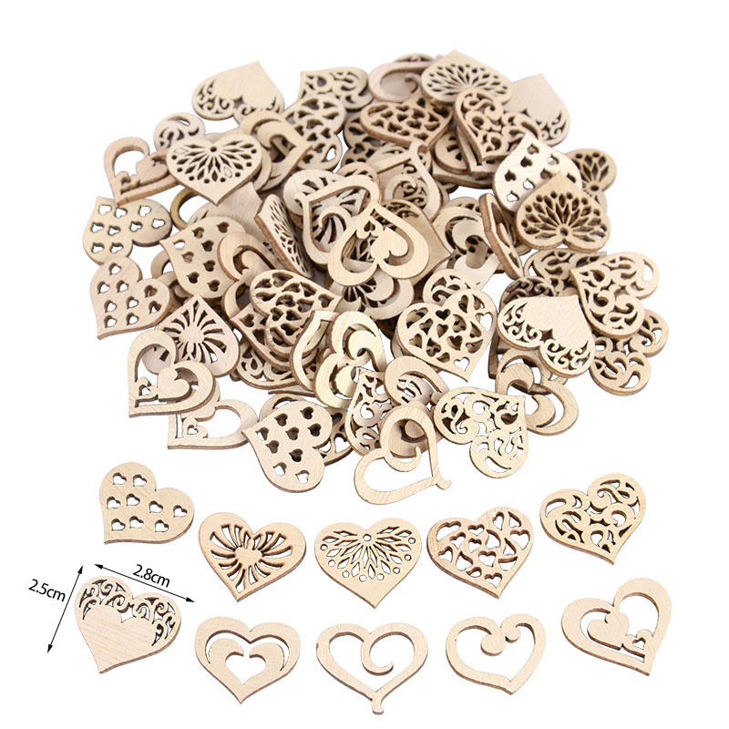 50/100pcs Hollowed Heart Patte – обзор и цена Embellishments For Scrapbooking