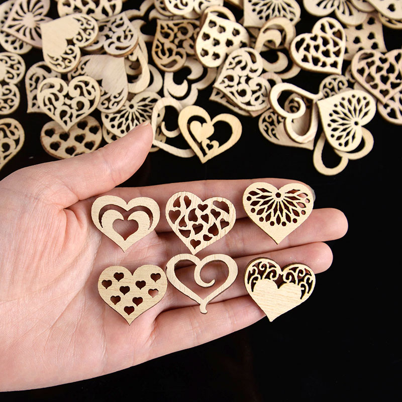 50/100pcs Hollowed Heart Patte – обзор и цена Embellishments For Scrapbooking