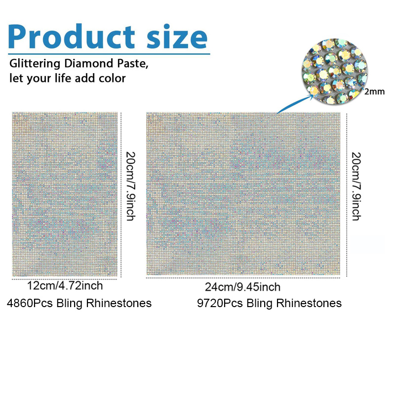 9720/4860Pcs Bling Rhinestone  – обзор и цена Hotfix Rhinestone Sheet