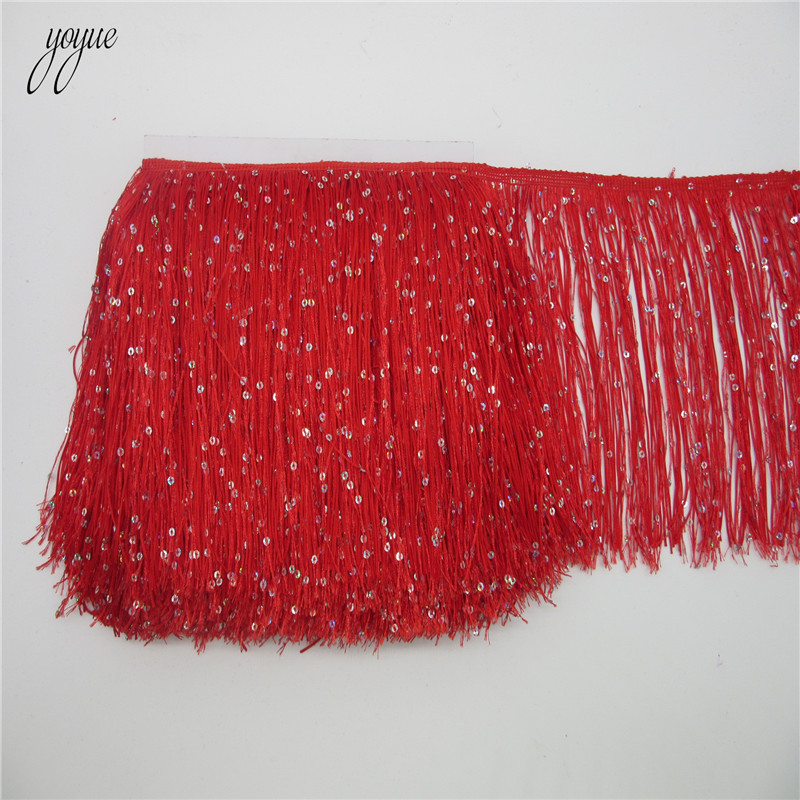 YOYUE 1Yard 20CM Long Polyeste – обзор и цена Beaded Trim Fringe