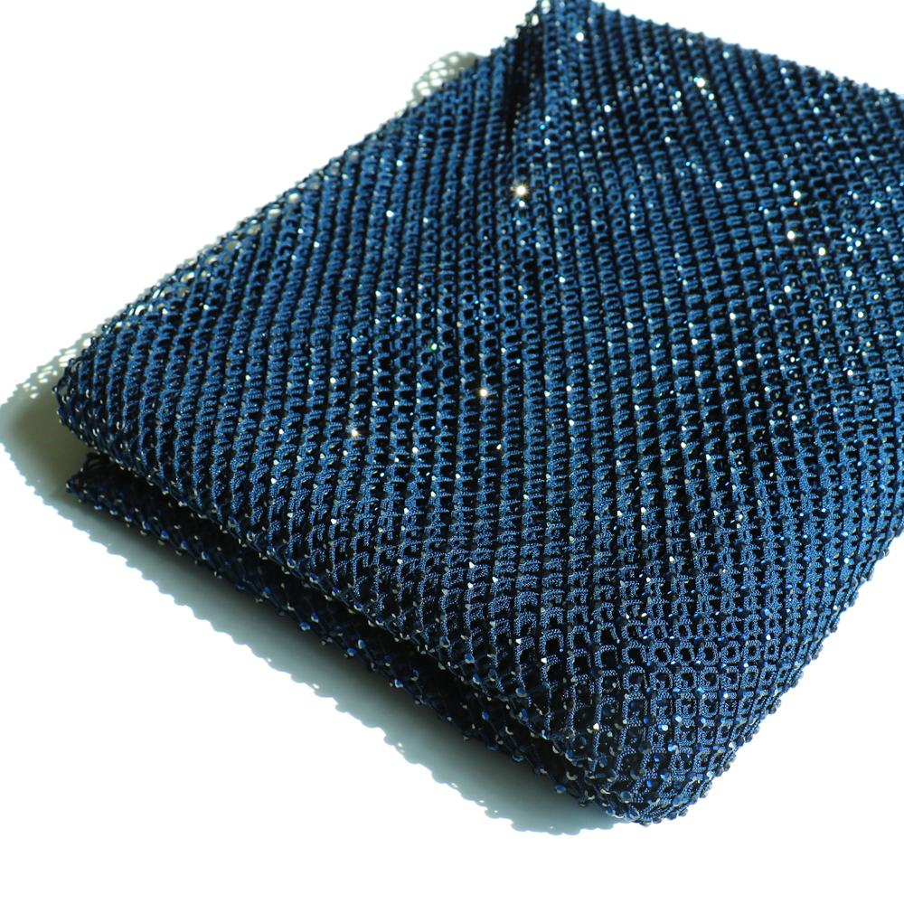SS10 Rhinestones Mesh Navy Col – обзор и цена Crystal Mesh Fabric