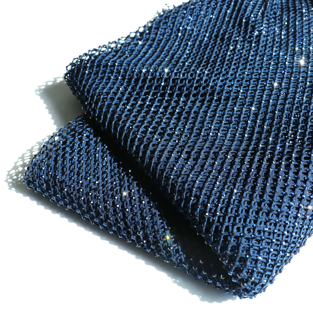 SS10 Rhinestones Mesh Navy Col – обзор и цена Crystal Mesh Fabric