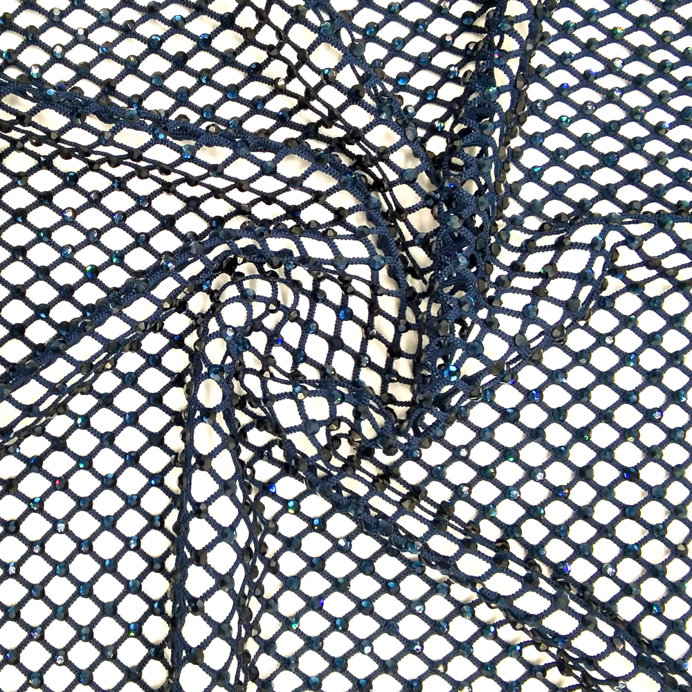 SS10 Rhinestones Mesh Navy Col – обзор и цена Crystal Mesh Fabric