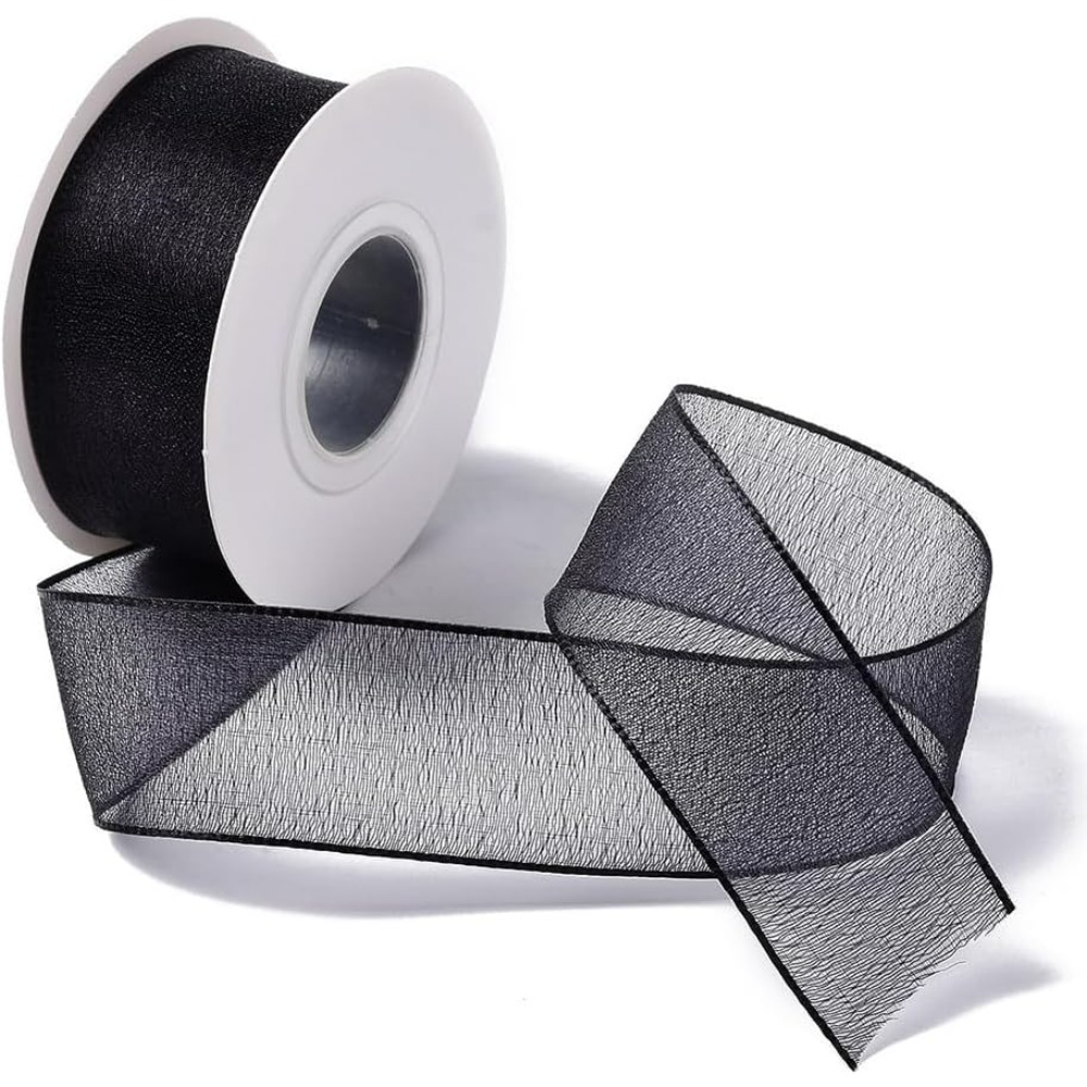 1Inch Black Organza Ribbon Wir – обзор и цена Organza Ribbon Spool