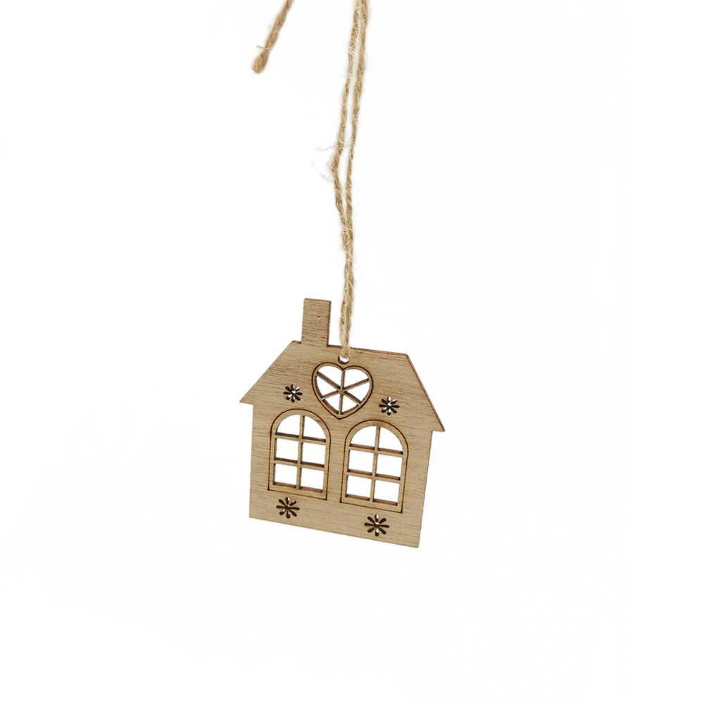 10pcs Wooden Hollow House Cuto – обзор и цена Christmas Craft Embellishment