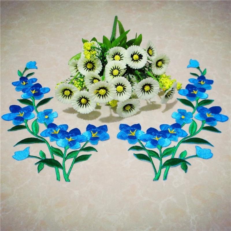 1/2pcs Nice Blue Flower Patch  – обзор и цена Applique Patch Flower