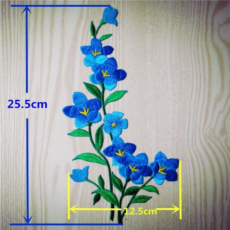 1/2pcs Nice Blue Flower Patch  – обзор и цена Applique Patch Flower