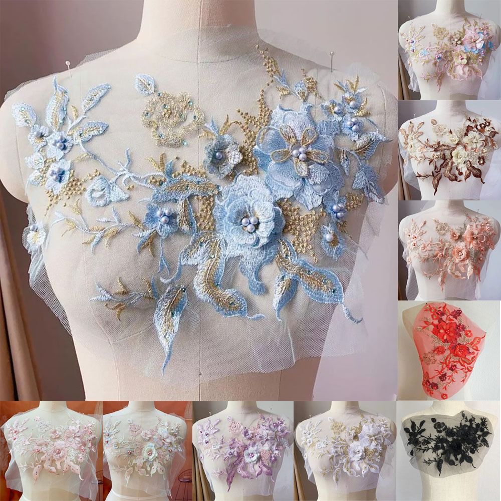 3D Flowers Beaded Lace Fabrics – обзор и цена Embellishments For Scrapbooking