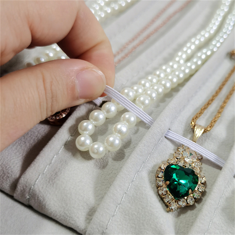 New Necklace Storage Roll Bag  – обзор и цена Velvet Ribbon Roll