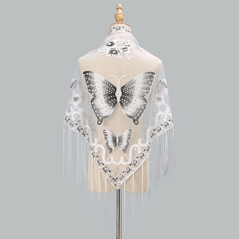 Fashion Triangle Scarf Butterf – обзор и цена Tassel Fringe Trim