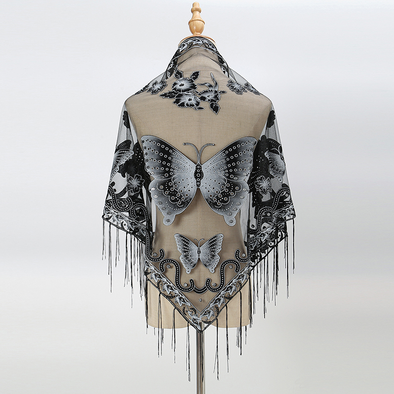 Fashion Triangle Scarf Butterf – обзор и цена Tassel Fringe Trim