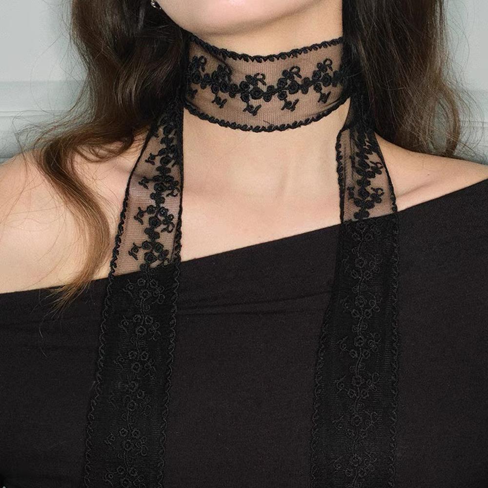 Elegant Lace Scarf Bow Necklac – обзор и цена Lace Ribbon Trim